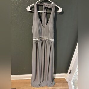 David’s Bridal Elegant Gray Halfer Dress Size 4